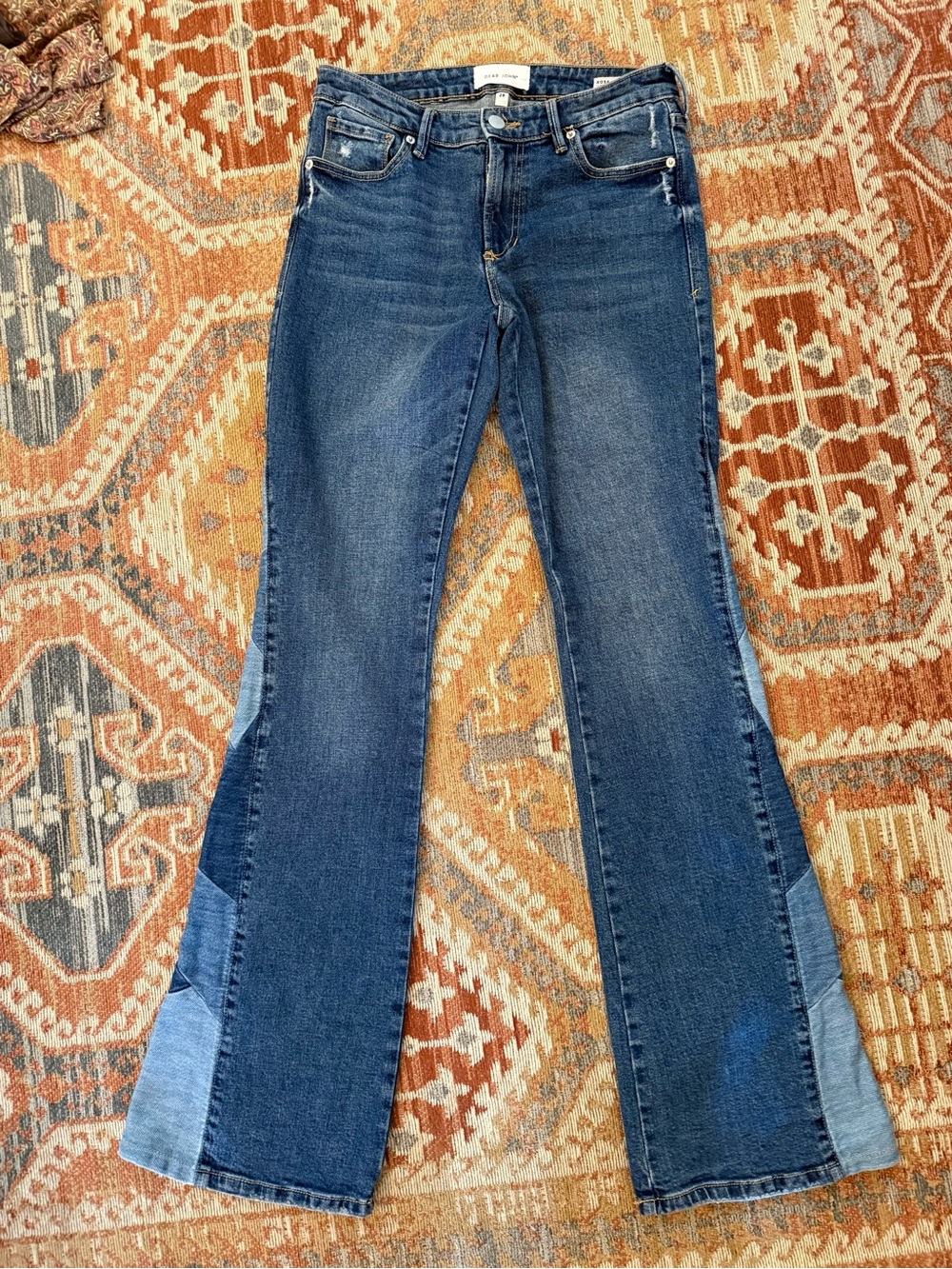 Dear John Rosa Flare Jeans size 28 boho wide leg festival denim